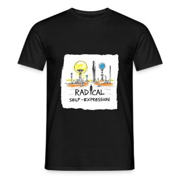 Autoportrait radical - T-shirt homme - noir - Devant - AI Model Male 178 light (178cm)