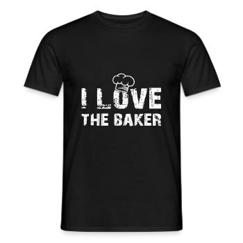 I love the baker with a baker's hat and a saying - Men's T-Shirt - black - Front - AI Model Male 178 light (178cm)
