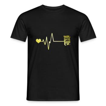 Slot Pulse Heart Love Casino - Men's T-Shirt - black - Front - AI Model Male 178 light (178cm)