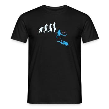 Taucher Evolution Shirt Geschenk Tauchen - Männer T-Shirt - Schwarz - Vorne - AI Model Male 178 light (178cm)