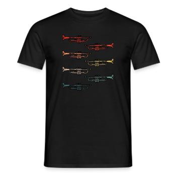 trumpet - Men's T-Shirt - black - Front - AI Model Male 178 light (178cm)