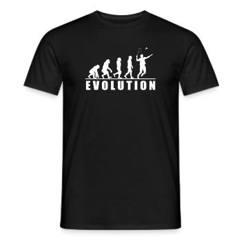 Cadeau de t-shirt Badminton Evoltuion - T-shirt homme - noir - Devant - AI Model Male 178 light (178cm)