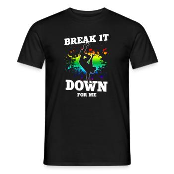 Breakdance - T-shirt homme - noir - Devant - AI Model Male 178 light (178cm)