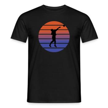Shot put - Men's T-Shirt - black - Front - AI Model Male 178 light (178cm)