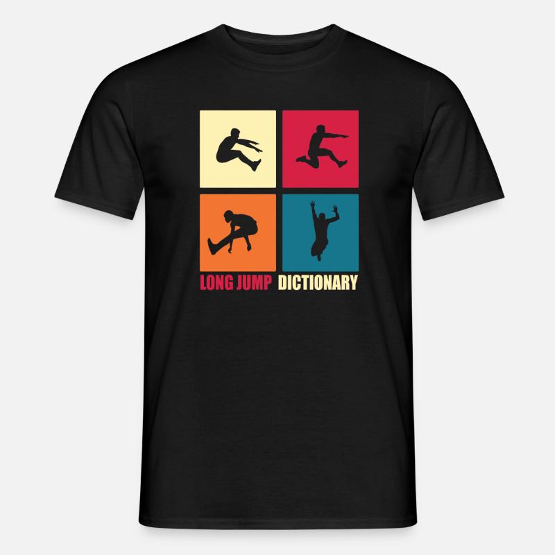 Weitsprung Lexikon Lustiges Geschenk - Männer T-Shirt - Schwarz
