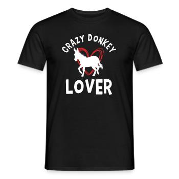 Amoureux des ânes - T-shirt homme - noir - Devant - AI Model Male 178 light (178cm)