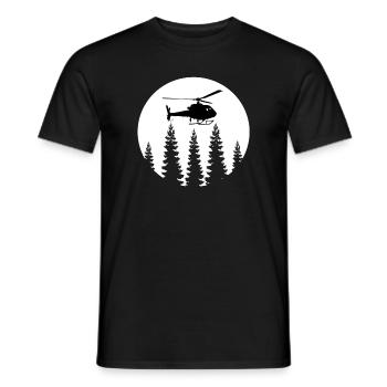 Hubschrauber - Männer T-Shirt - Schwarz - Vorne - AI Model Male 178 light (178cm)