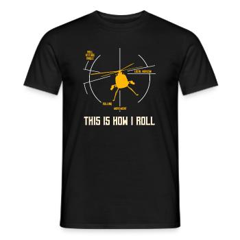 Hubschrauber - Männer T-Shirt - Schwarz - Vorne - AI Model Male 178 light (178cm)