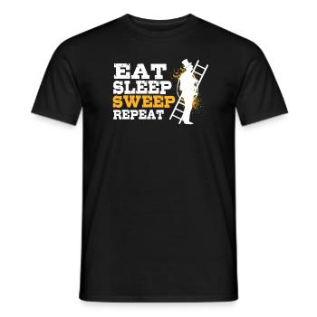 chimney sweeper - Men's T-Shirt - black - Front - AI Model Male 178 light (178cm)