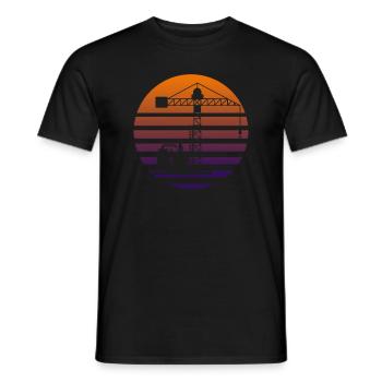 Kran - Männer T-Shirt - Schwarz - Vorne - AI Model Male 178 light (178cm)