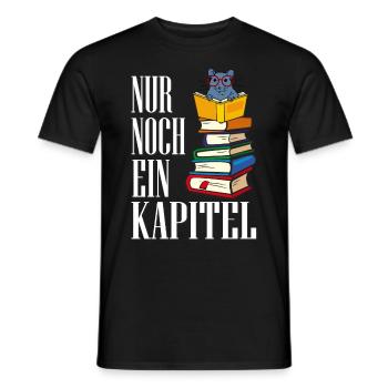 Lesen Leseratte Bücherwurm - Nur noch ein Kapitel - Männer T-Shirt - Schwarz - Vorne - AI Model Male 178 light (178cm)