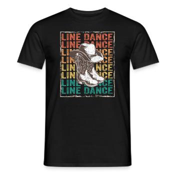 Line Dancing - Line Dance - Männer T-Shirt - Schwarz - Vorne - AI Model Male 178 light (178cm)