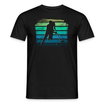 Floorball - T-shirt homme - noir - Devant - AI Model Male 178 light (178cm)