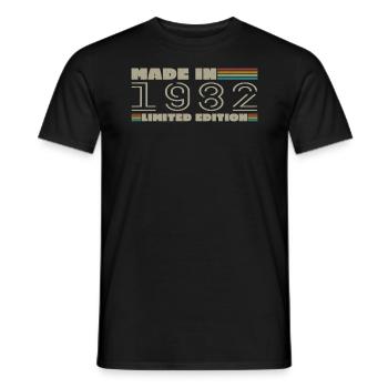 Jahrgang 1982 1982 Jahrgang 1982 Geburtstagsgeschenk - Männer T-Shirt - Schwarz - Vorne - AI Model Male 178 light (178cm)