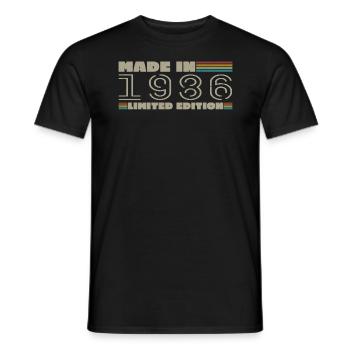 Vintage 1986 1986 Birthday Gift Born in 1986 - Men's T-Shirt - black - Front - AI Model Male 178 light (178cm)