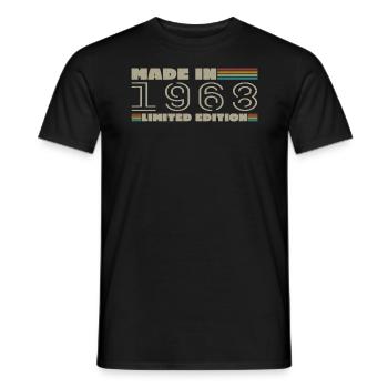 Vintage 1968 Born 1968 Birthday Gift Born in 1968 - Men's T-Shirt - black - Front - AI Model Male 178 light (178cm)