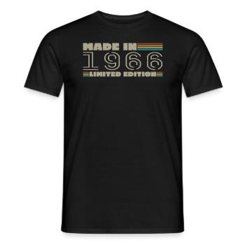 Vintage 1966 1966 Born in 1966 Birthday Gift - Men's T-Shirt - black - Front - AI Model Male 178 light (178cm)