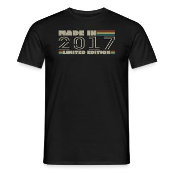 Jahrgang 2017 2017 Geburtstagsgeschenk Jahrgang 2017 - Männer T-Shirt - Schwarz - Vorne - AI Model Male 178 light (178cm)
