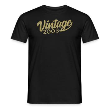 2003 Vintage 2003 Cadeau D'anniversaire 2003 Rétro - T-shirt homme - noir - Devant - AI Model Male 178 light (178cm)