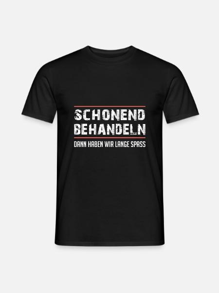 Schonend behandeln lustige Lebensweisheit - Männer T-Shirt - Schwarz
