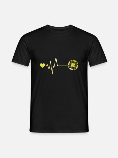 Roulette Pulse Heart - Men's T-Shirt - black