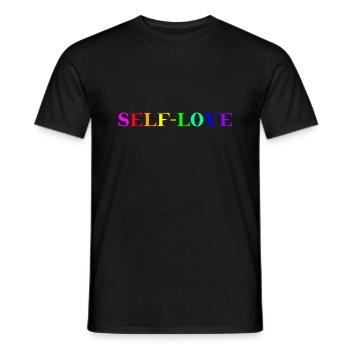 Self-Love Regenbogen Geschenkidee LGBTQ+ LGBT - Männer T-Shirt - Schwarz - Vorne - AI Model Male 178 light (178cm)