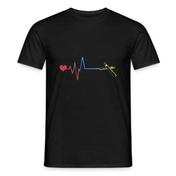 Zigarre Puls Herzschlag - Männer T-Shirt - Schwarz - Vorne - AI Model Male 178 light (178cm)