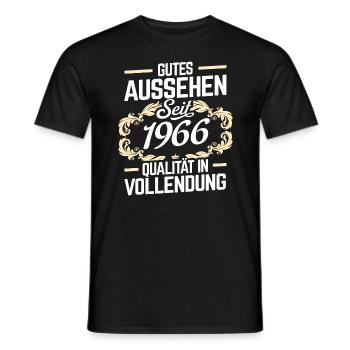 1966 - Qualität - Männer T-Shirt - Schwarz - Vorne - AI Model Male 178 light (178cm)