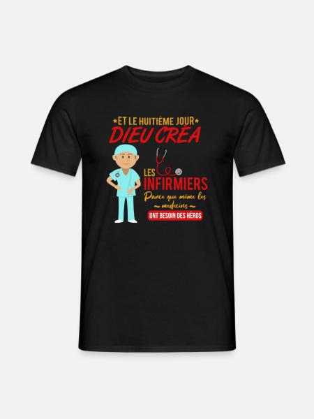 Infirmier shirt • Hero • Infirmier Cadeau - T-shirt homme - noir
