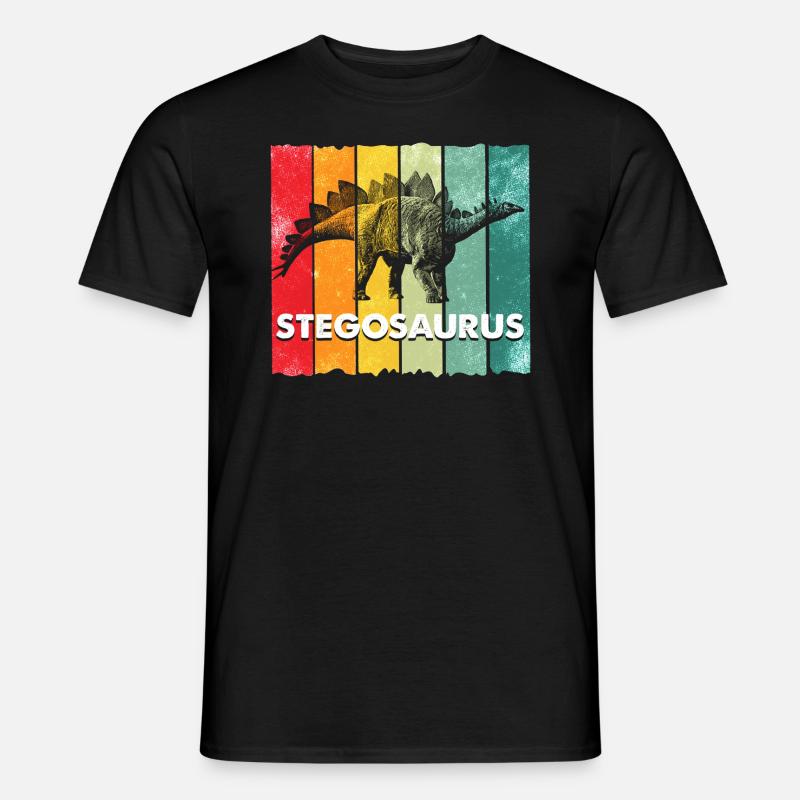Stegosaurus Dinosaurier - Männer T-Shirt - Schwarz