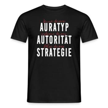 Auratyp, Autorität und Strategie - Männer T-Shirt - Schwarz - Vorne - AI Model Male 178 light (178cm)