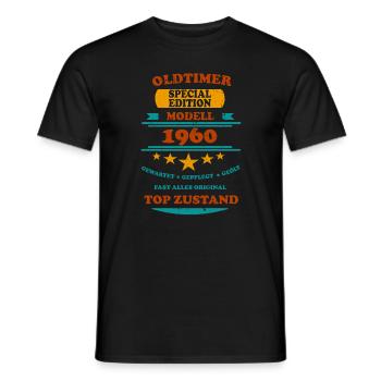 Oldtimer Retro 1960 - Männer T-Shirt - Schwarz - Vorne - AI Model Male 178 light (178cm)