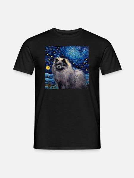 Wolfsspitz Starry Night - Men's T-Shirt - black