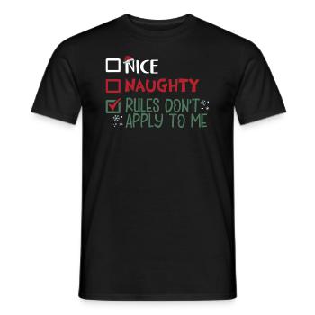 Christmas Xmas Saying Humor Funny Witty - Men's T-Shirt - black - Front - AI Model Male 178 light (178cm)