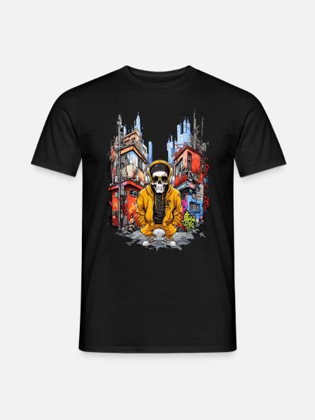 Skull City - Männer T-Shirt - Schwarz