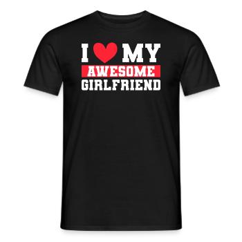 Paare Liebe Herz Freund Geschenkidee Beziehung - Männer T-Shirt - Schwarz - Vorne - AI Model Male 178 light (178cm)