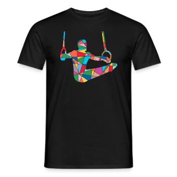 Gymnasts Gymnastics Ring Gymnastics Boys Men Gymnastics - Men's T-Shirt - black - Front - AI Model Male 178 light (178cm)