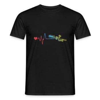 Schraubenzieher Puls Herzschlag - Männer T-Shirt - Schwarz - Vorne - AI Model Male 178 light (178cm)