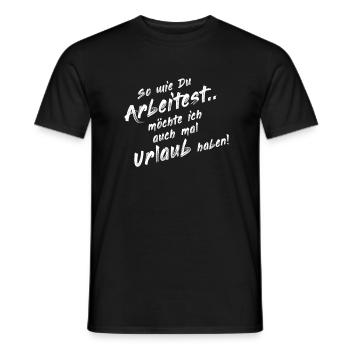 work - Men's T-Shirt - black - Front - AI Model Male 178 light (178cm)