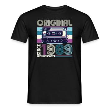 Original 1989 33ème Anniversaire Cadeau Hommes - T-shirt homme - noir - Devant - AI Model Male 178 light (178cm)