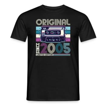 Original 2005 17. Geburtstag Geschenk Herren - Männer T-Shirt - Schwarz - Vorne - AI Model Male 178 light (178cm)