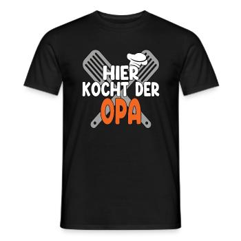 Hier Kocht Der Opa - Männer T-Shirt - Schwarz - Vorne - AI Model Male 178 light (178cm)