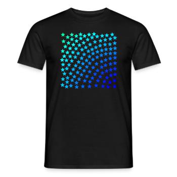 Étoile vert turquoise bleu idée cadeau - T-shirt homme - noir - Devant - AI Model Male 178 light (178cm)
