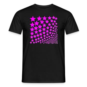 Sterne pink rosa Geschenkidee - Männer T-Shirt - Schwarz - Vorne - AI Model Male 178 light (178cm)