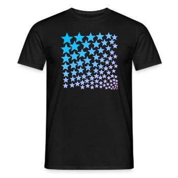Stars turquoise light blue pink pink gift idea - Men's T-Shirt - black - Front - AI Model Male 178 light (178cm)