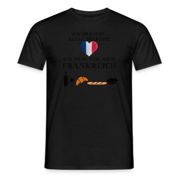Frankreich lustig Therapie Geschenkidee - Männer T-Shirt - Schwarz - Vorne - AI Model Male 178 light (178cm)