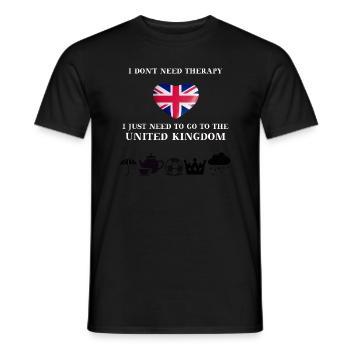 Idée cadeau amusante au Royaume-Uni Angleterre Union Jack - T-shirt homme - noir - Devant - AI Model Male 178 light (178cm)