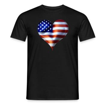 USA Geschenkidee Amerika Flagge - Männer T-Shirt - Schwarz - Vorne - AI Model Male 178 light (178cm)
