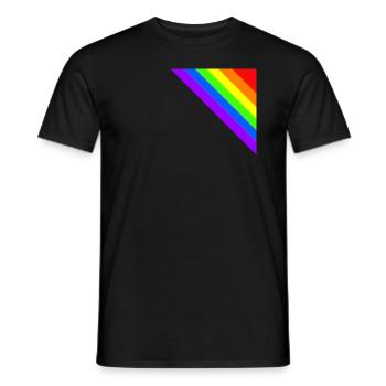 Regenbogen Geschenkidee Ecke bunt - Männer T-Shirt - Schwarz - Vorne - AI Model Male 178 light (178cm)