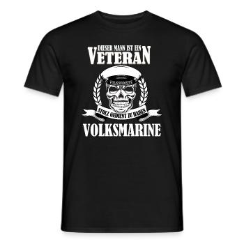 Veteran Volksmarine NVA nationale Volksarmee - Männer T-Shirt - Schwarz - Vorne - AI Model Male 178 light (178cm)